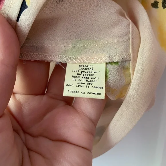 Anthropologie Pins and Needles Watercolor Chiffon Blouse size M - Picture 6 of 11